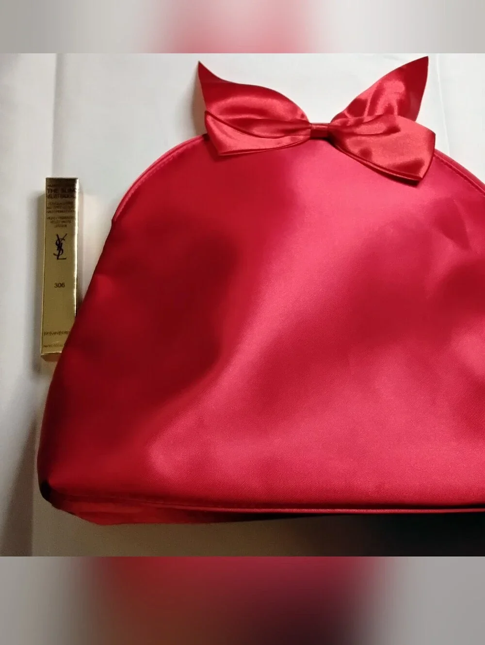 Yves Saint Laurent Parfums Red Cosmetic Case - New